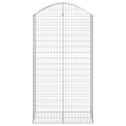 Gabione mit Hochbogen 100x50x180/200 cm Verzinktes Eisen - Pazzar.ch