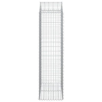 Gabione mit Hochbogen 100x50x180/200 cm Verzinktes Eisen - Pazzar.ch