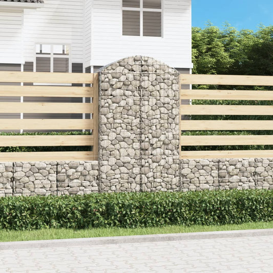 Gabione mit Hochbogen 100x50x180/200 cm Verzinktes Eisen - Pazzar.ch
