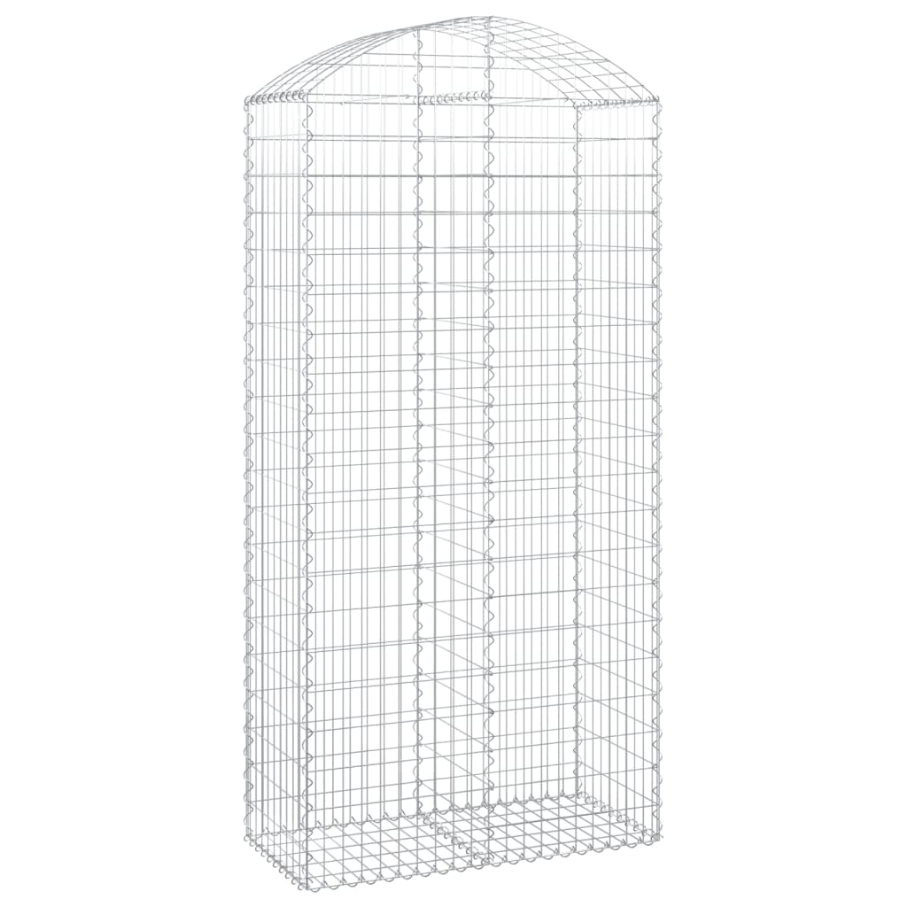 Gabione mit Hochbogen 100x50x200/220 cm Verzinktes Eisen - Pazzar.ch