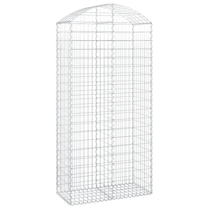 Gabione mit Hochbogen 100x50x200/220 cm Verzinktes Eisen - Pazzar.ch