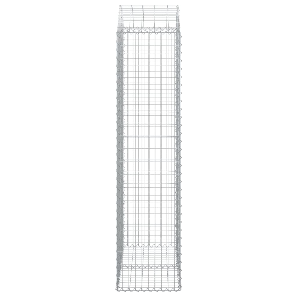 Gabione mit Hochbogen 100x50x200/220 cm Verzinktes Eisen - Pazzar.ch