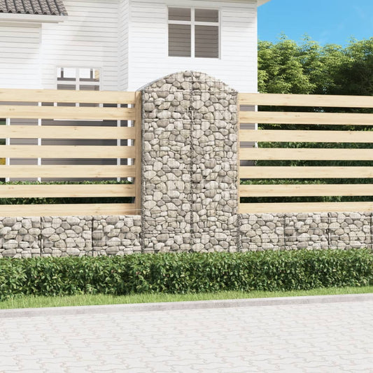 Gabione mit Hochbogen 100x50x200/220 cm Verzinktes Eisen - Pazzar.ch