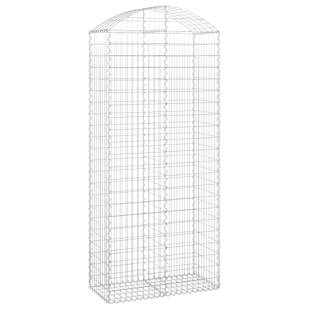 Gabione mit Hochbogen 100x50x220/240 cm Verzinktes Eisen - Pazzar.ch