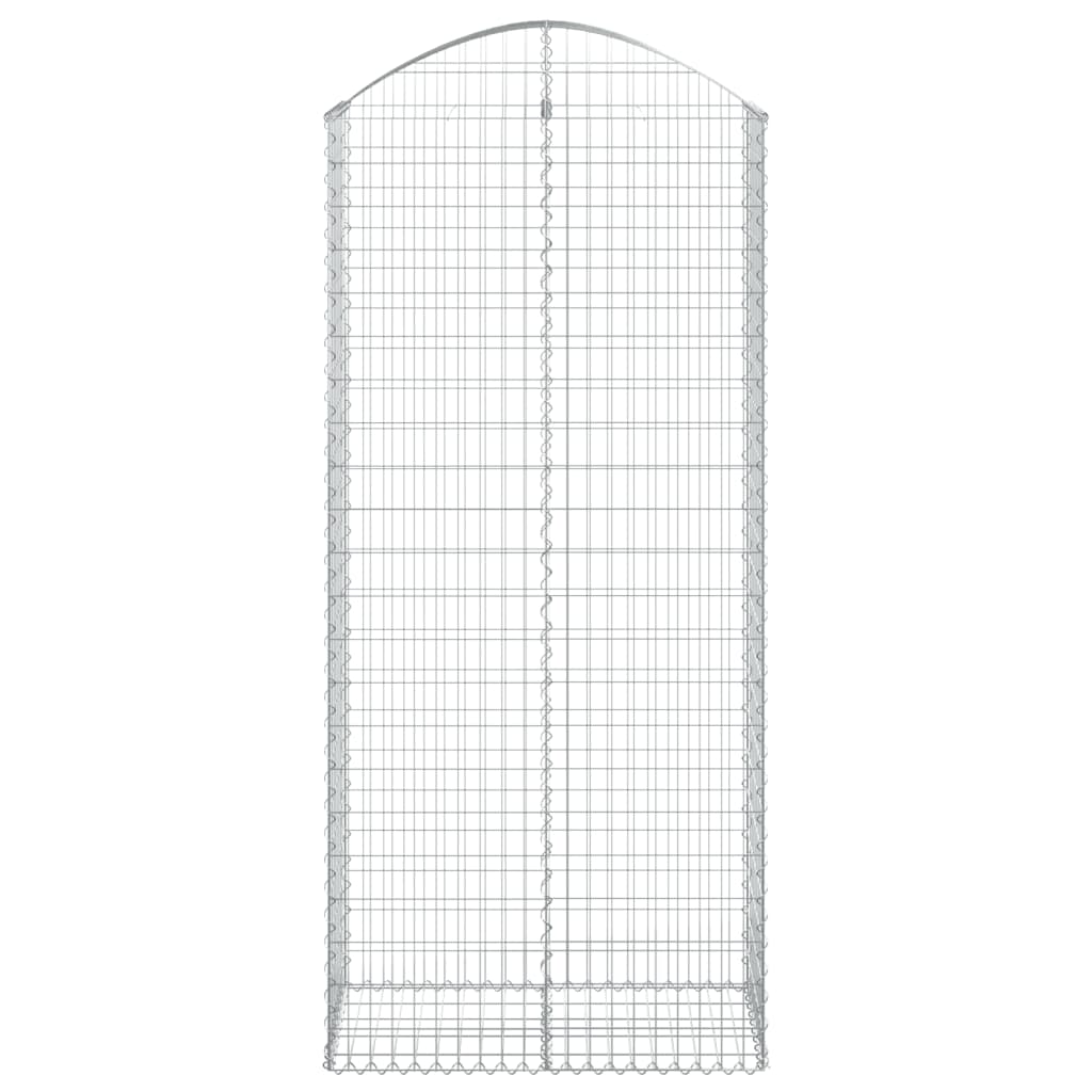 Gabione mit Hochbogen 100x50x220/240 cm Verzinktes Eisen - Pazzar.ch