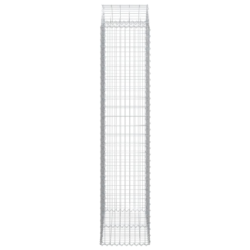 Gabione mit Hochbogen 100x50x220/240 cm Verzinktes Eisen