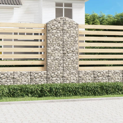 Gabione mit Hochbogen 100x50x220/240 cm Verzinktes Eisen - Pazzar.ch