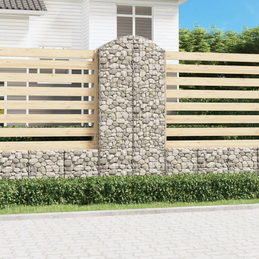 Gabione mit Hochbogen 100x50x220/240 cm Verzinktes Eisen - Pazzar.ch