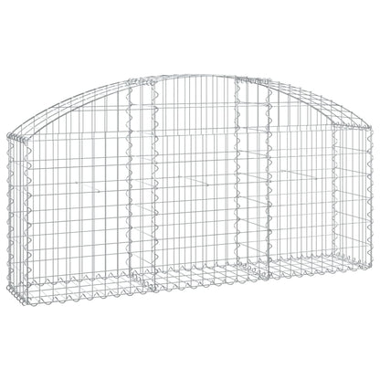 Gabione mit Hochbogen 150x30x60/80 cm Verzinktes Eisen - Pazzar.ch