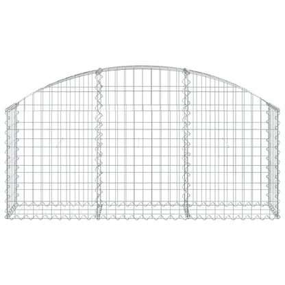Gabione mit Hochbogen 150x30x60/80 cm Verzinktes Eisen - Pazzar.ch