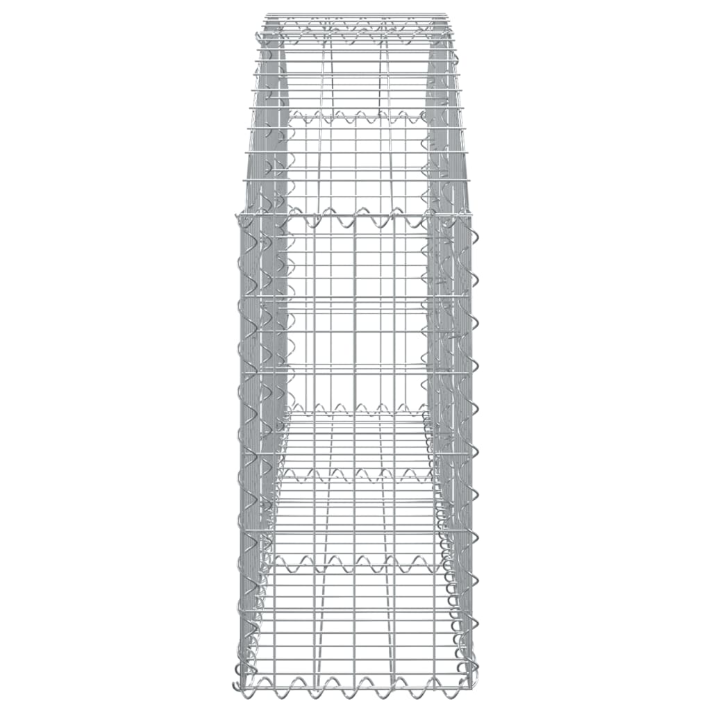 Gabione mit Hochbogen 150x30x60/80 cm Verzinktes Eisen - Pazzar.ch