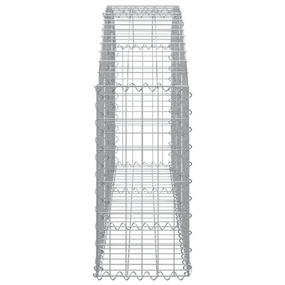 Gabione mit Hochbogen 150x30x60/80 cm Verzinktes Eisen - Pazzar.ch