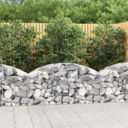 Gabione mit Hochbogen 150x30x60/80 cm Verzinktes Eisen - Pazzar.ch