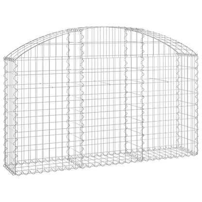 Gabione mit Hochbogen 150x30x80/100 cm Verzinktes Eisen - Pazzar.ch