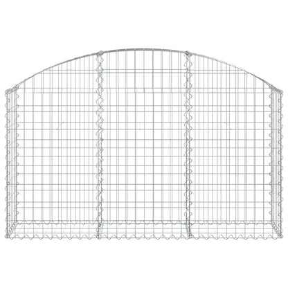 Gabione mit Hochbogen 150x30x80/100 cm Verzinktes Eisen - Pazzar.ch