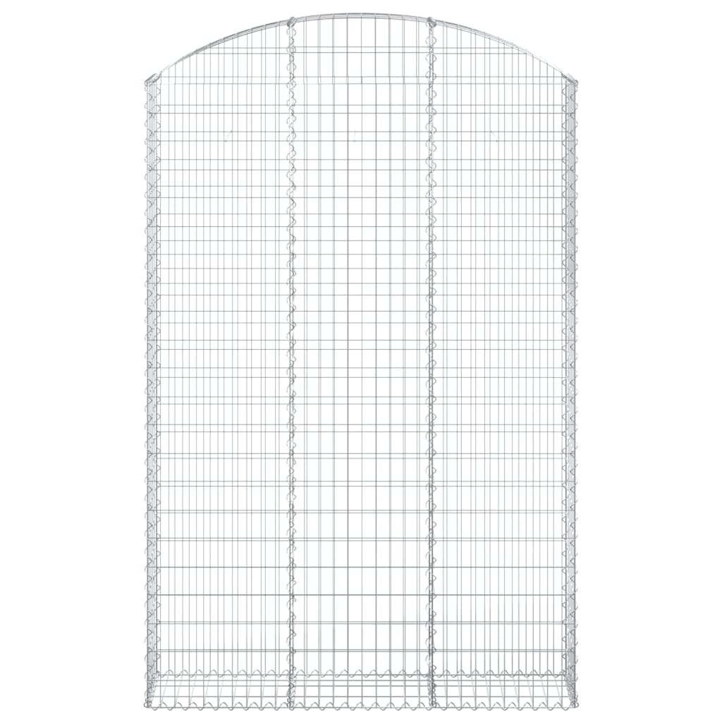 Gabione mit Hochbogen 150x30x220/240 cm Verzinktes Eisen - Pazzar.ch