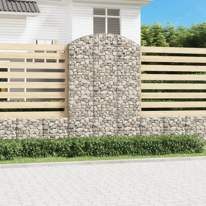 Gabione mit Hochbogen 150x30x220/240 cm Verzinktes Eisen - Pazzar.ch