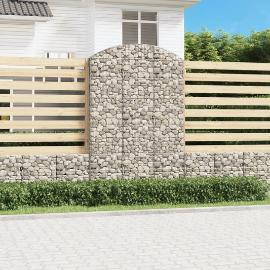 Gabione mit Hochbogen 150x30x220/240 cm Verzinktes Eisen - Pazzar.ch