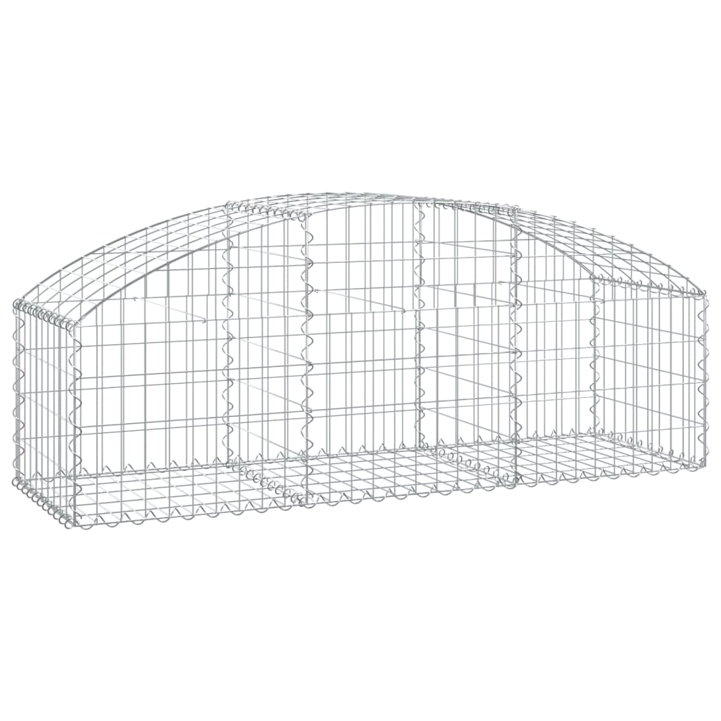 Gabione mit Hochbogen 150x50x40/60 cm Verzinktes Eisen - Pazzar.ch