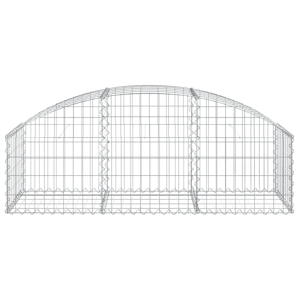 Gabione mit Hochbogen 150x50x40/60 cm Verzinktes Eisen - Pazzar.ch