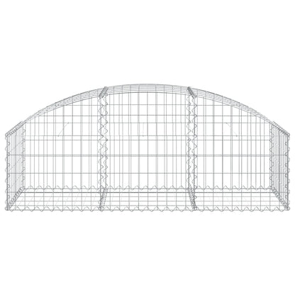 Gabione mit Hochbogen 150x50x40/60 cm Verzinktes Eisen - Pazzar.ch