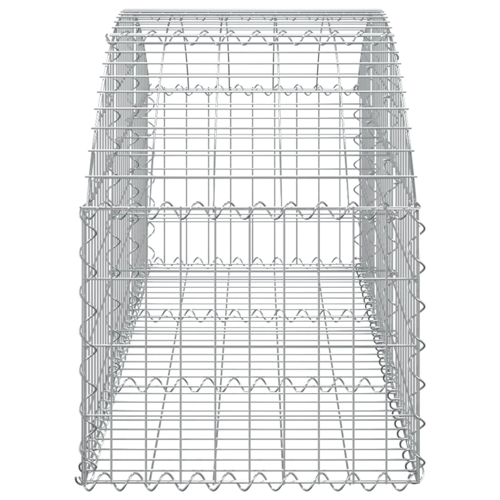 Gabione mit Hochbogen 150x50x40/60 cm Verzinktes Eisen - Pazzar.ch