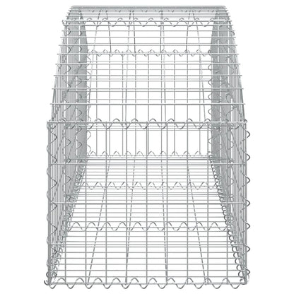Gabione mit Hochbogen 150x50x40/60 cm Verzinktes Eisen - Pazzar.ch