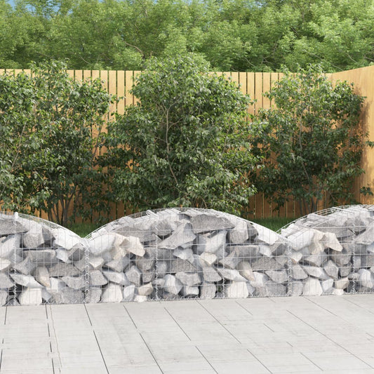 Gabione mit Hochbogen 150x50x40/60 cm Verzinktes Eisen - Pazzar.ch