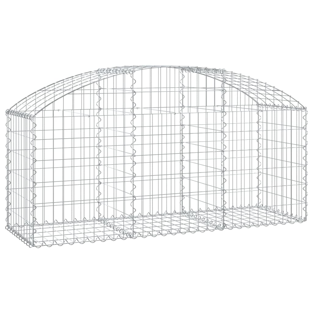 Gabione mit Hochbogen 150x50x60/80 cm Verzinktes Eisen - Pazzar.ch