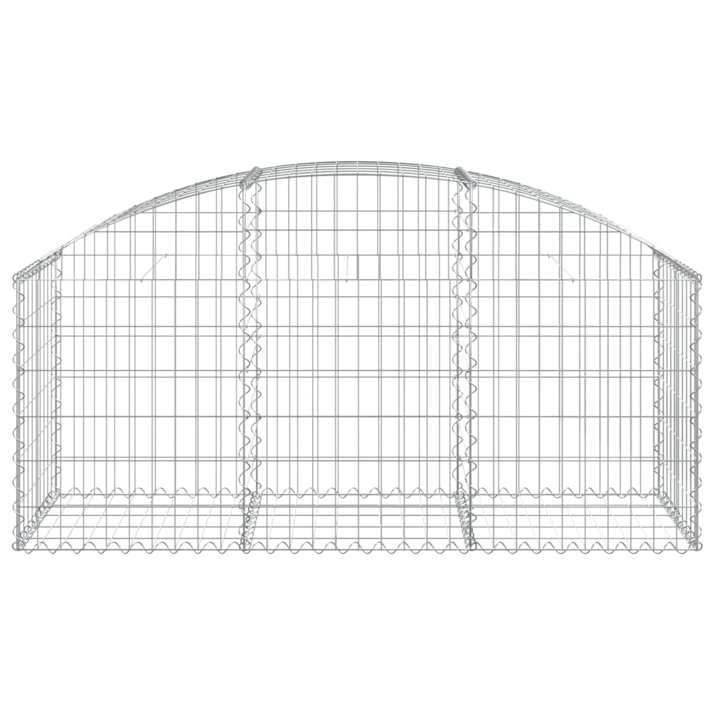 Gabione mit Hochbogen 150x50x60/80 cm Verzinktes Eisen - Pazzar.ch