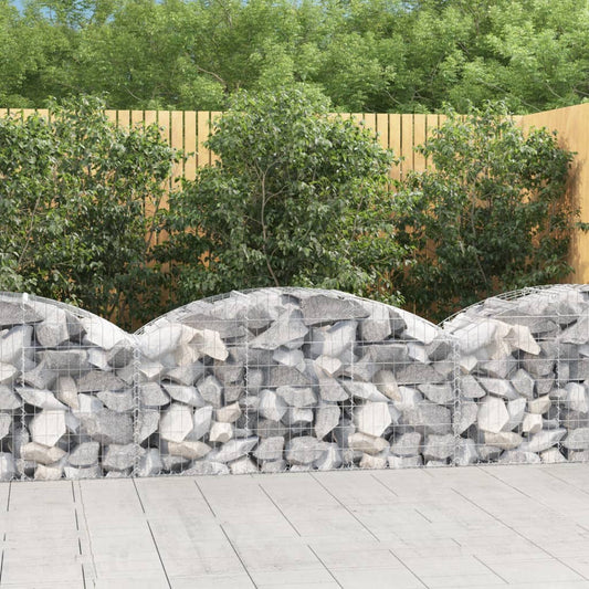 Gabione mit Hochbogen 150x50x60/80 cm Verzinktes Eisen - Pazzar.ch