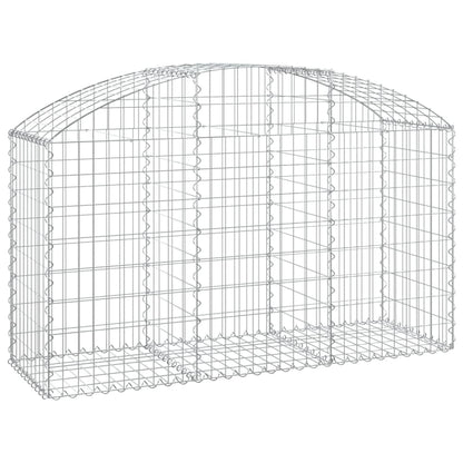 Gabione mit Hochbogen 150x50x80/100 cm Verzinktes Eisen - Pazzar.ch