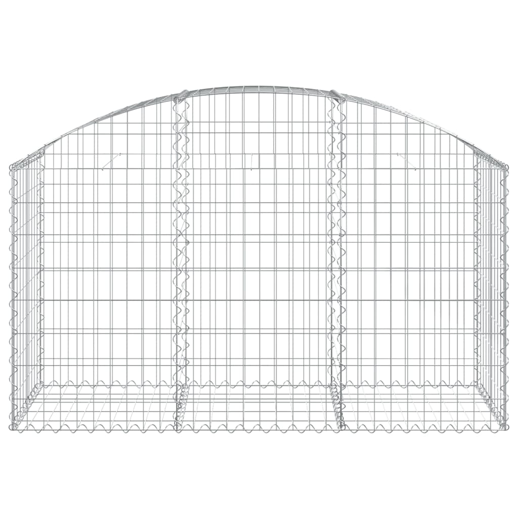 Gabione mit Hochbogen 150x50x80/100 cm Verzinktes Eisen - Pazzar.ch
