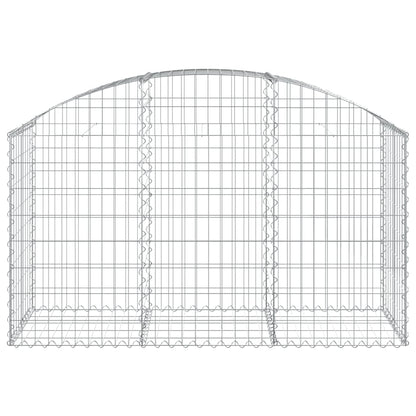 Gabione mit Hochbogen 150x50x80/100 cm Verzinktes Eisen - Pazzar.ch