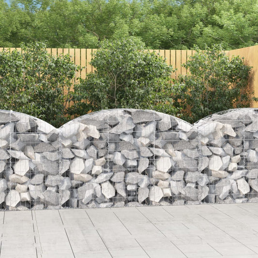 Gabione mit Hochbogen 150x50x80/100 cm Verzinktes Eisen - Pazzar.ch