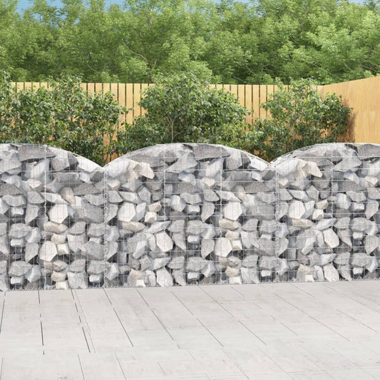 Gabione mit Hochbogen 150x50x100/120 cm Verzinktes Eisen - Pazzar.ch