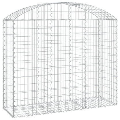 Gabione mit Hochbogen 150x50x120/140 cm Verzinktes Eisen - Pazzar.ch