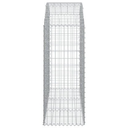 Gabione mit Hochbogen 150x50x120/140 cm Verzinktes Eisen - Pazzar.ch