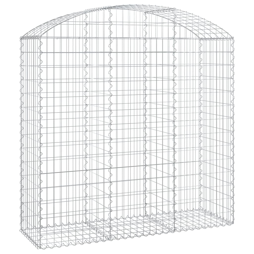 Gabione mit Hochbogen 150x50x140/160 cm Verzinktes Eisen - Pazzar.ch