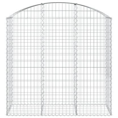 Gabione mit Hochbogen 150x50x140/160 cm Verzinktes Eisen - Pazzar.ch
