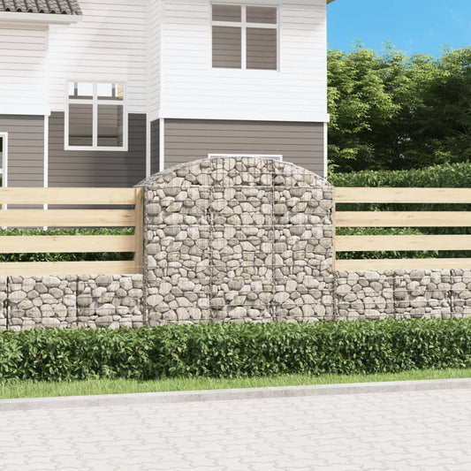Gabione mit Hochbogen 150x50x140/160 cm Verzinktes Eisen - Pazzar.ch