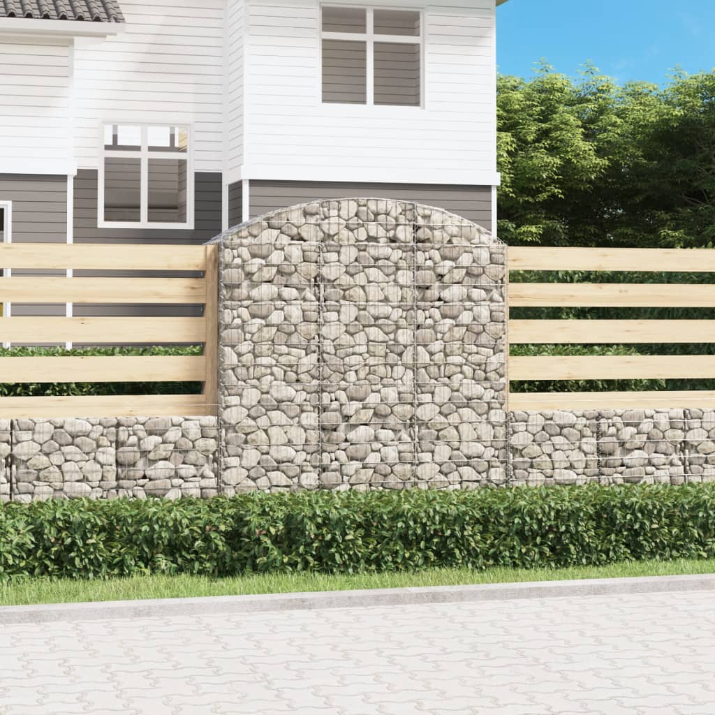 Gabione mit Hochbogen 150x50x160/180 cm Verzinktes Eisen - Pazzar.ch