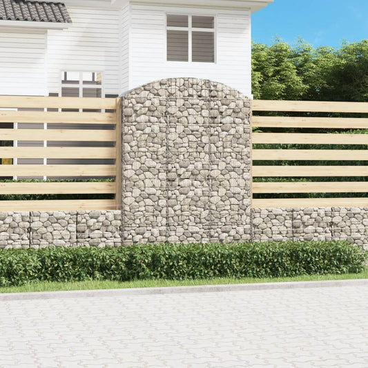 Gabione mit Hochbogen 150x50x200/220 cm Verzinktes Eisen - Pazzar.ch