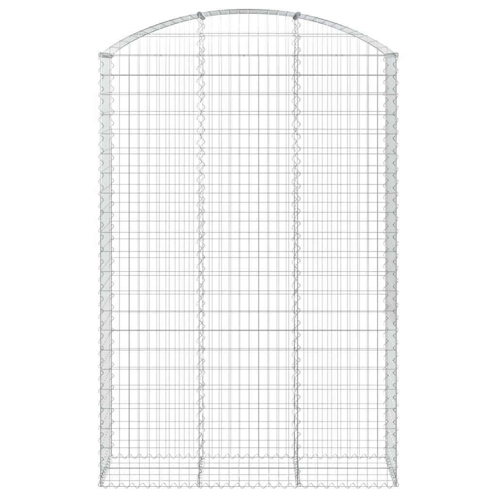 Gabione mit Hochbogen 150x50x220/240 cm Verzinktes Eisen - Pazzar.ch
