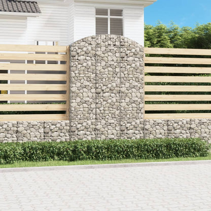 Gabione mit Hochbogen 150x50x220/240 cm Verzinktes Eisen - Pazzar.ch