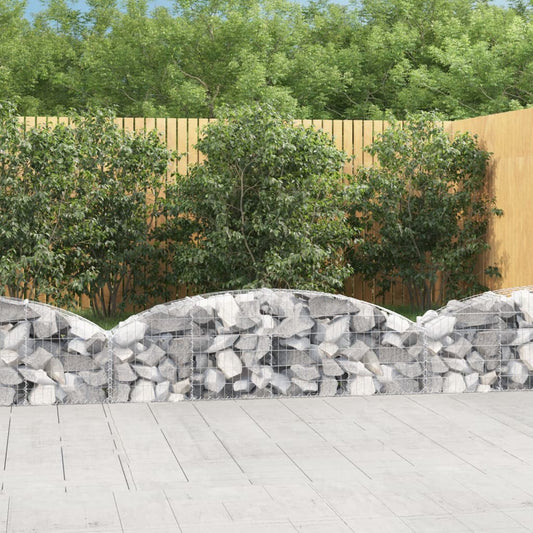 Gabione mit Hochbogen 200x30x40/60 cm Verzinktes Eisen - Pazzar.ch