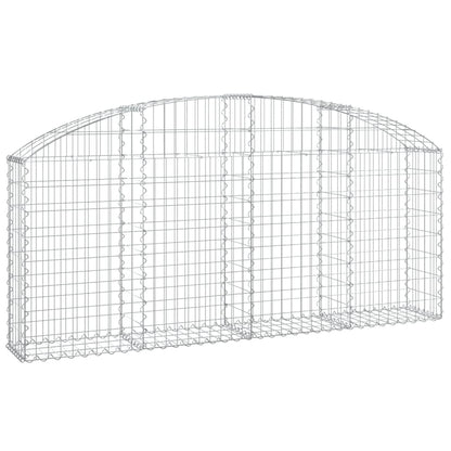 Gabione mit Hochbogen 200x30x80/100 cm Verzinktes Eisen - Pazzar.ch