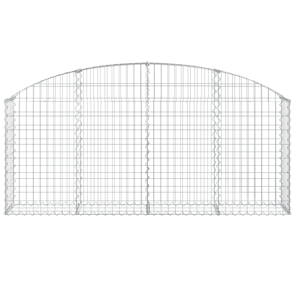 Gabione mit Hochbogen 200x30x80/100 cm Verzinktes Eisen - Pazzar.ch