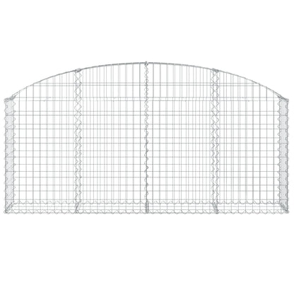 Gabione mit Hochbogen 200x30x80/100 cm Verzinktes Eisen - Pazzar.ch