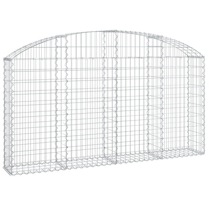 Gabione mit Hochbogen 200x30x100/120 cm Verzinktes Eisen - Pazzar.ch